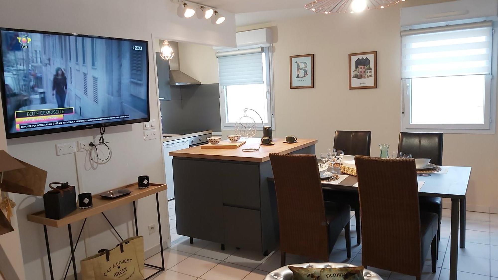 L'Escale N°13 :Appartement Standing Dans Residence Brest Eksteriør billede